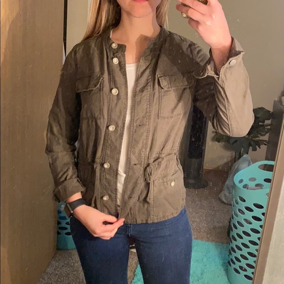 Olive Cloth Jacket - Picture 2 of 3